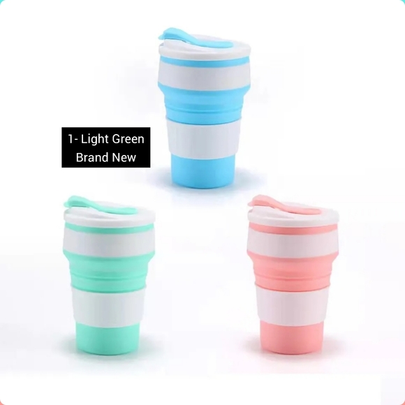5/25, light green collapsible high temperature scold resistant drink tumbler cup - Picture 5 of 8